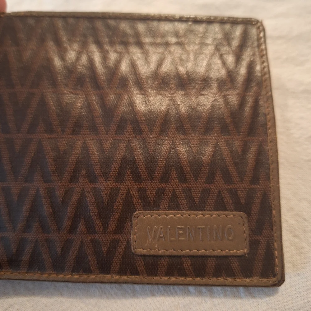 Brown Valentino Monogram Bifold Wallet - Picture 2 of 9